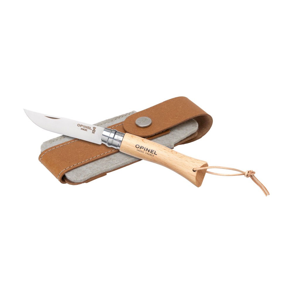 Opinel Inox No 07 Taschenmesser in einer Gürteletui
