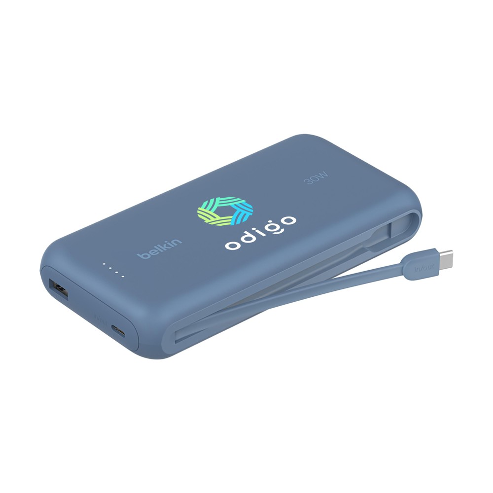 Belkin BoostCharge PowerBank 20K Integriertes Kabel - blau