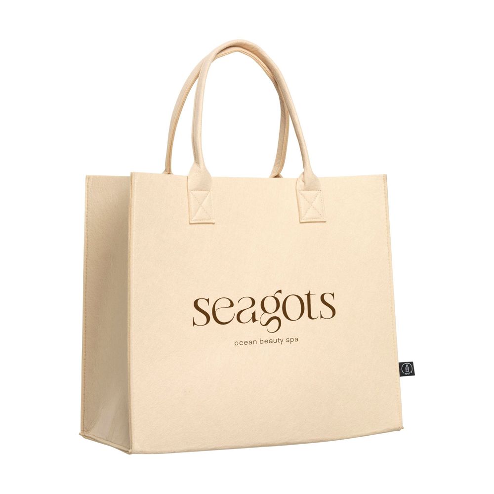 BigShopper Argus GRS RPET Felt Einkaufstasche - beige (± PMS 4248C)