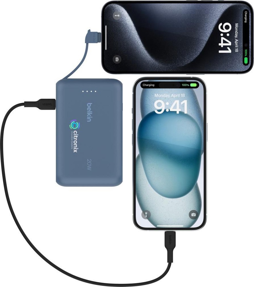 Belkin BoostCharge PowerBank 10K Integriertes Kabel