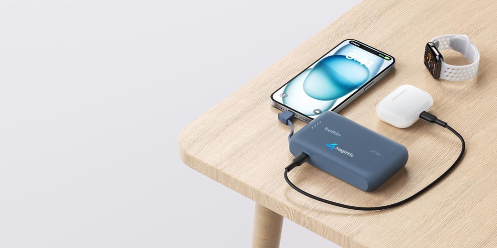 Belkin BoostCharge PowerBank 10K Integriertes Kabel