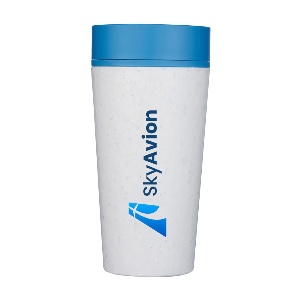 Circular&Co Recycled Coffee Cup 340 ml Kaffeebecher - weiß/blau (± PMS 633U)